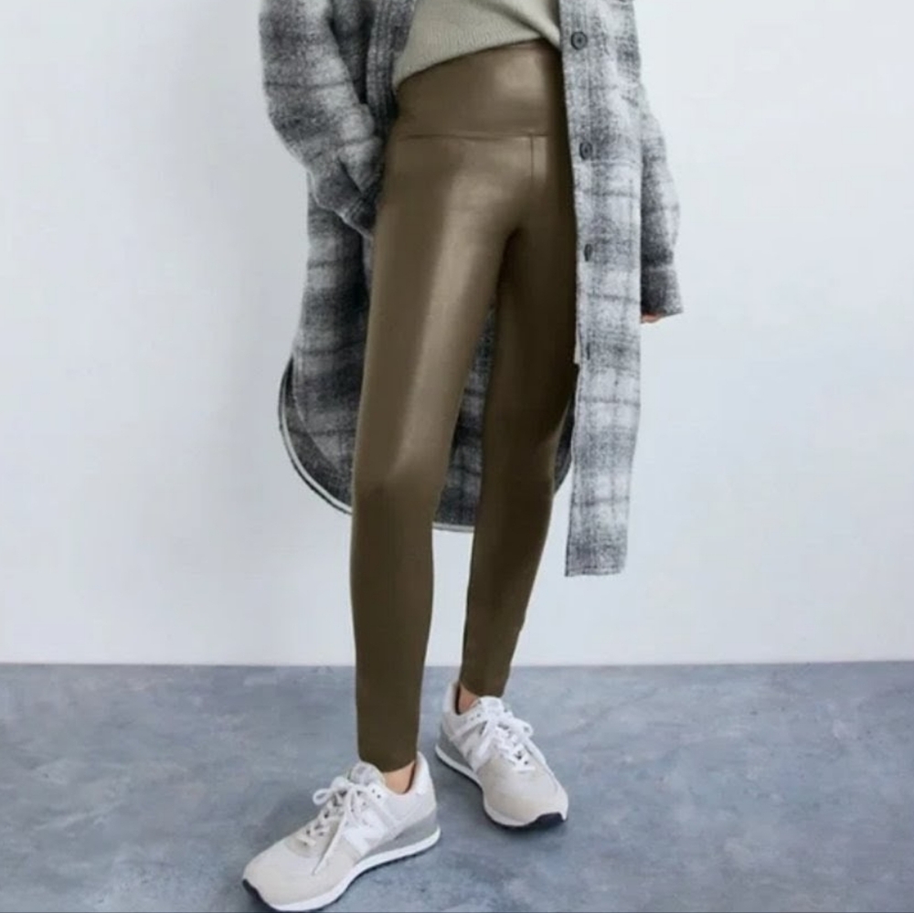 Aritzia Wilfred Free Brown Vegan Leather Women's Skinny Pant Leggings